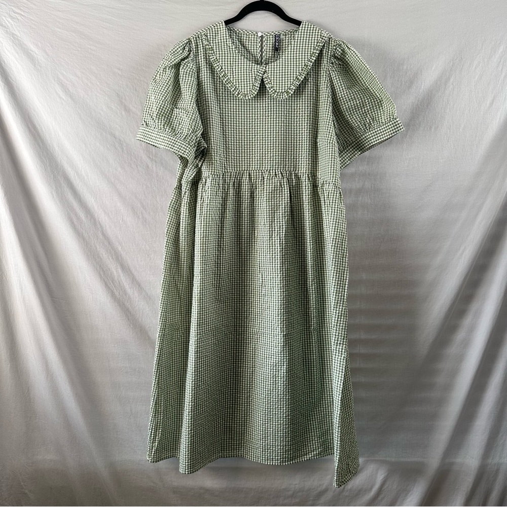 ASOS Puff Sleeve Midi Smock Dress